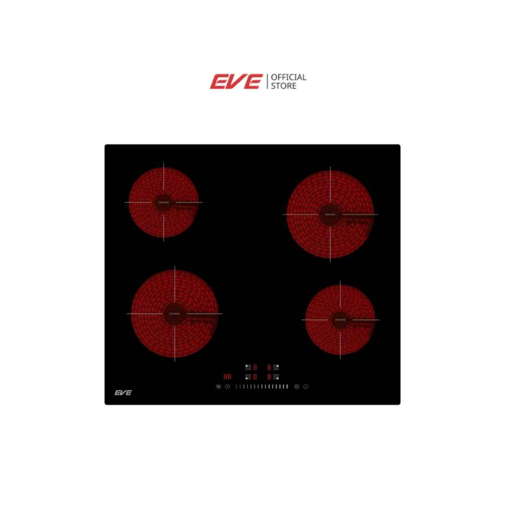 เตาฝังเซรามิค 4 หัว EVE รุ่น HB60-4CEM/SC ขนาด 60 ซม. สีดำ_8